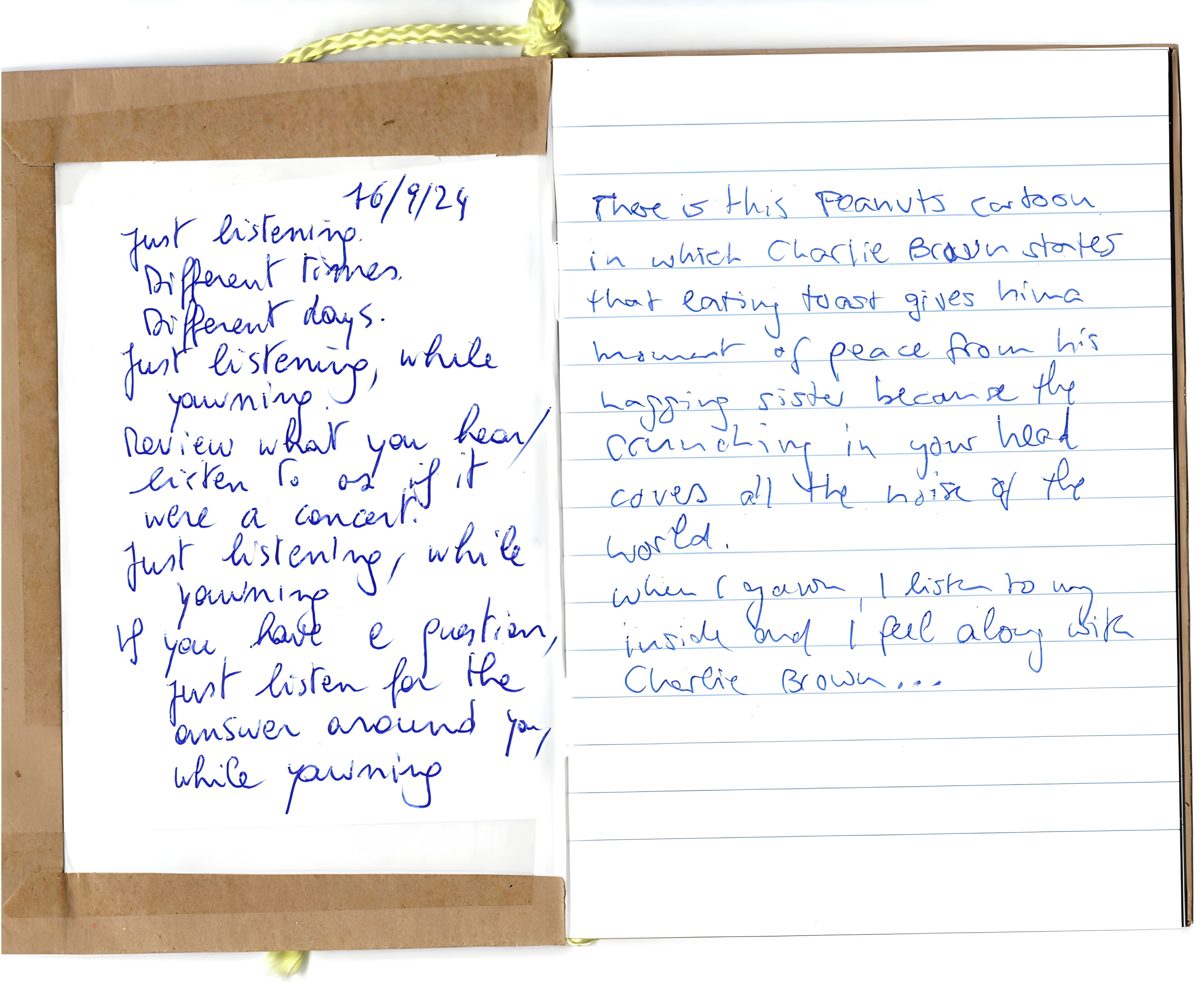 F.13 & Just Listening